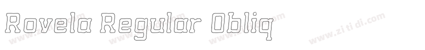 Rovela Regular Obliq字体转换